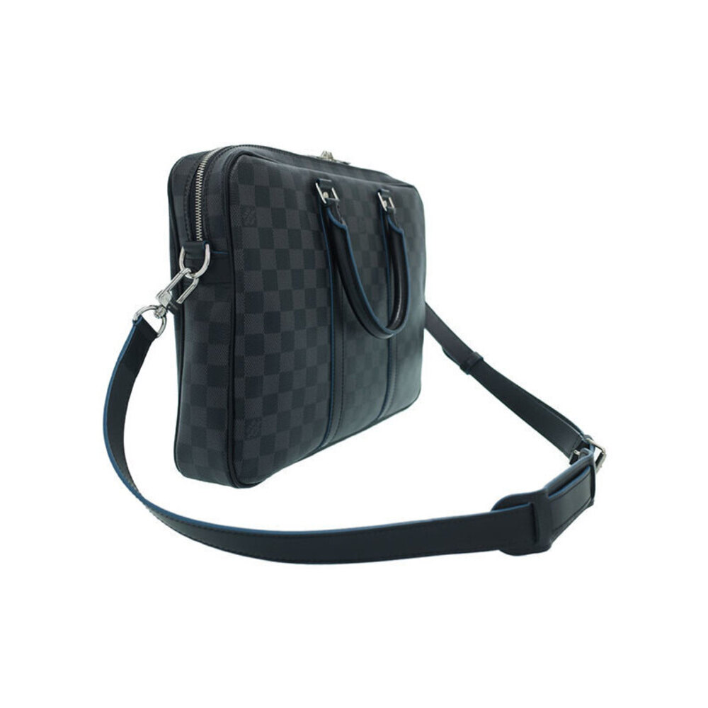 Louis Vuitton Damier Porte Black Voyage Document Bag Graphite Business